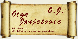 Olga Janjetović vizit kartica